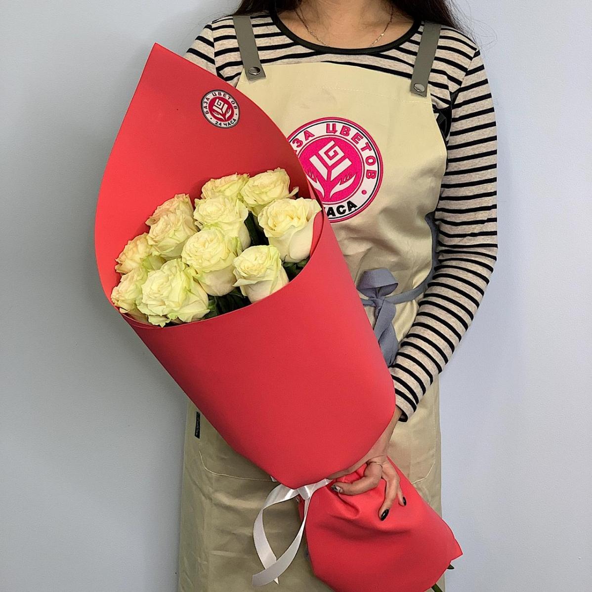 Букет из белых роз 11 шт 40 см (Эквадор) код товара - 13850vol