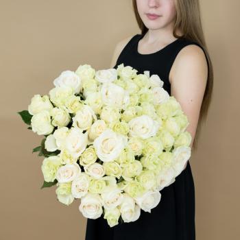 Букет из белых роз 101 шт 40 см (Эквадор) (№  13875)