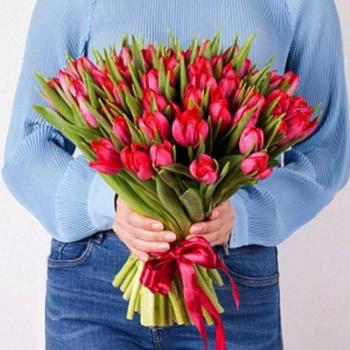 Тюльпаны красные 51 шт articul  21775vlg